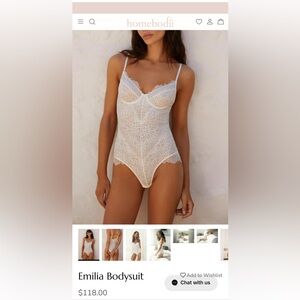 NWT Homebodii Emilia Bodysuit Size Small